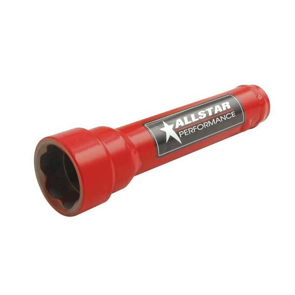 Allstar Lug Nut Socket Pit Socket 1/2 Drive 5 Inch Long 1 Inch Lug Nuts Steel Red