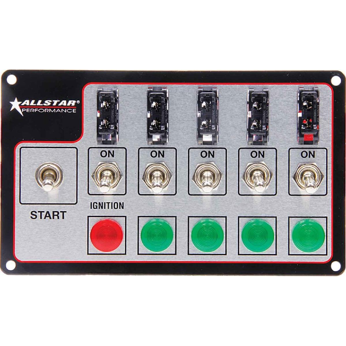 Allstar Performance Switch Panel Kit, Dash Mount, 4" X 7", 4 Toggles