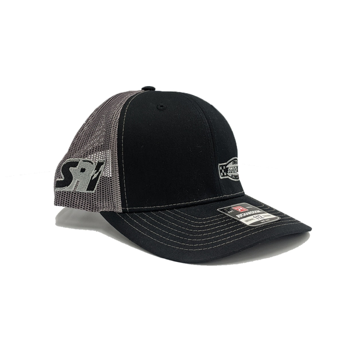 Hat Stock Car Steel Logo Richardson 112 Charcoal Black Tonal