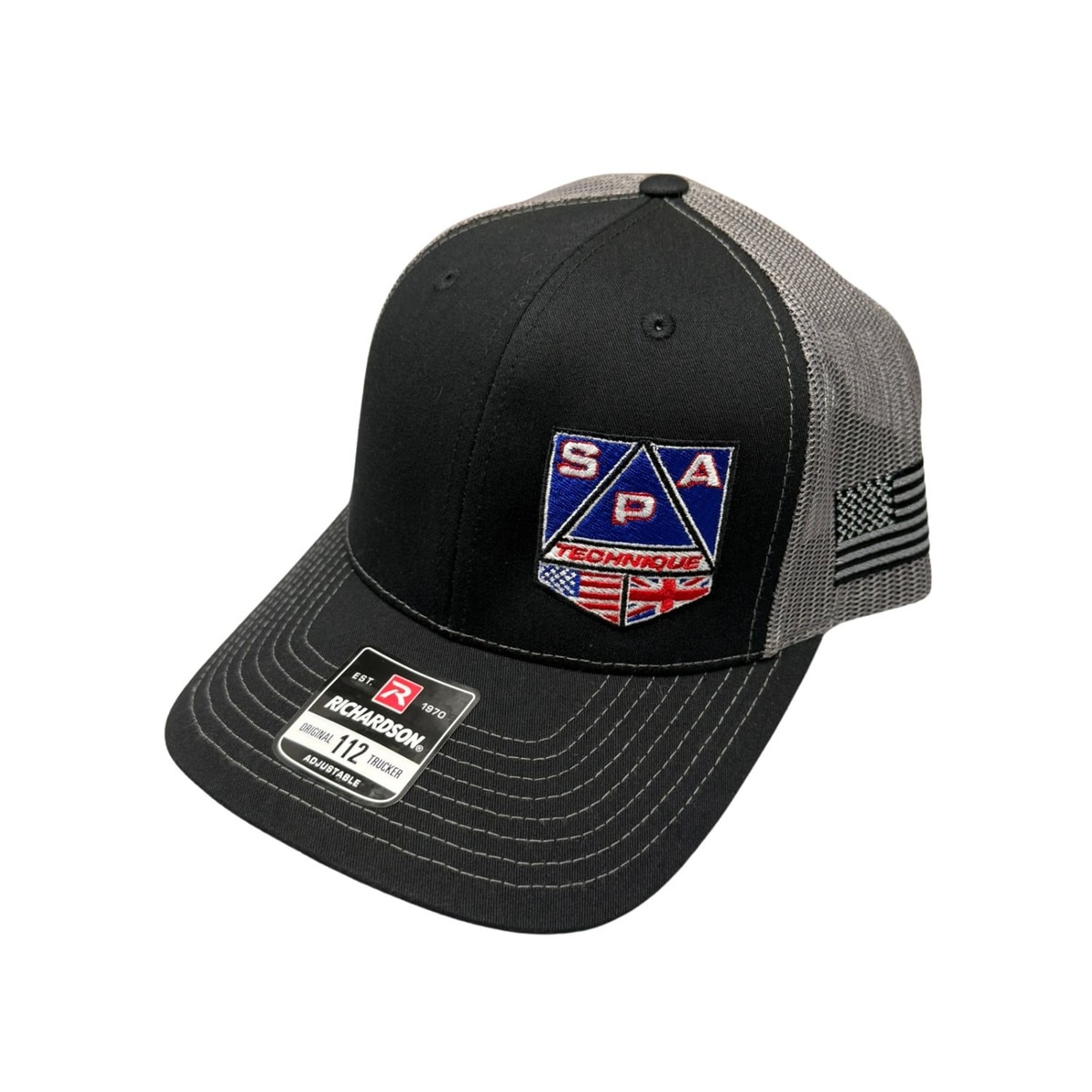 Hat SPA Technique Logo Richardson 112 Charcoal Black