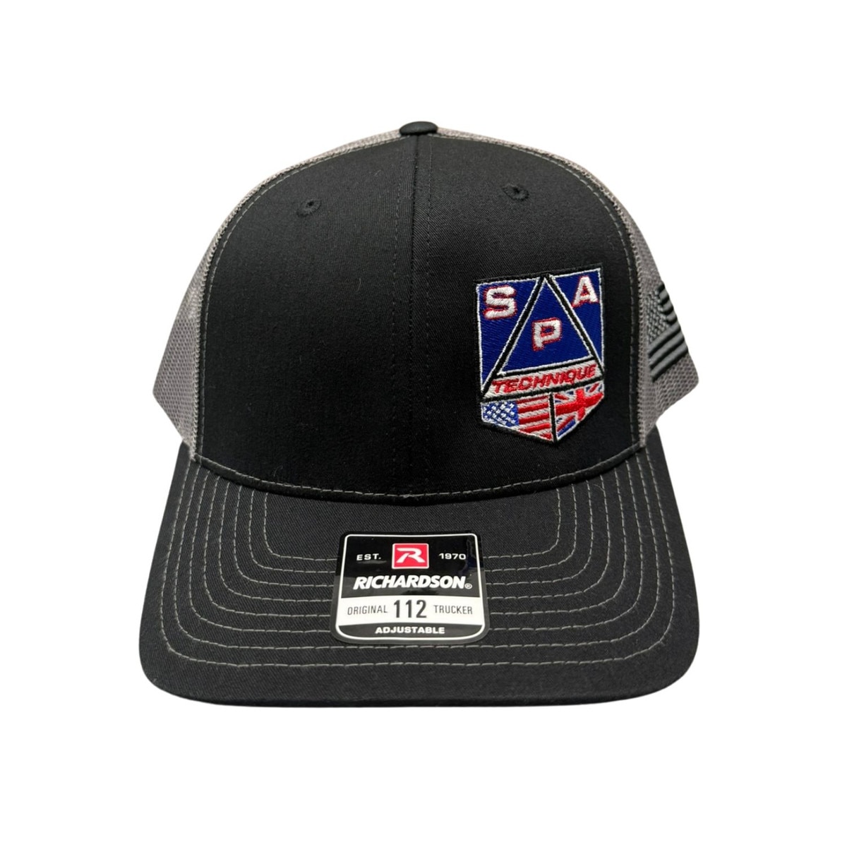Hat SPA Technique Logo Richardson 112 Charcoal Black
