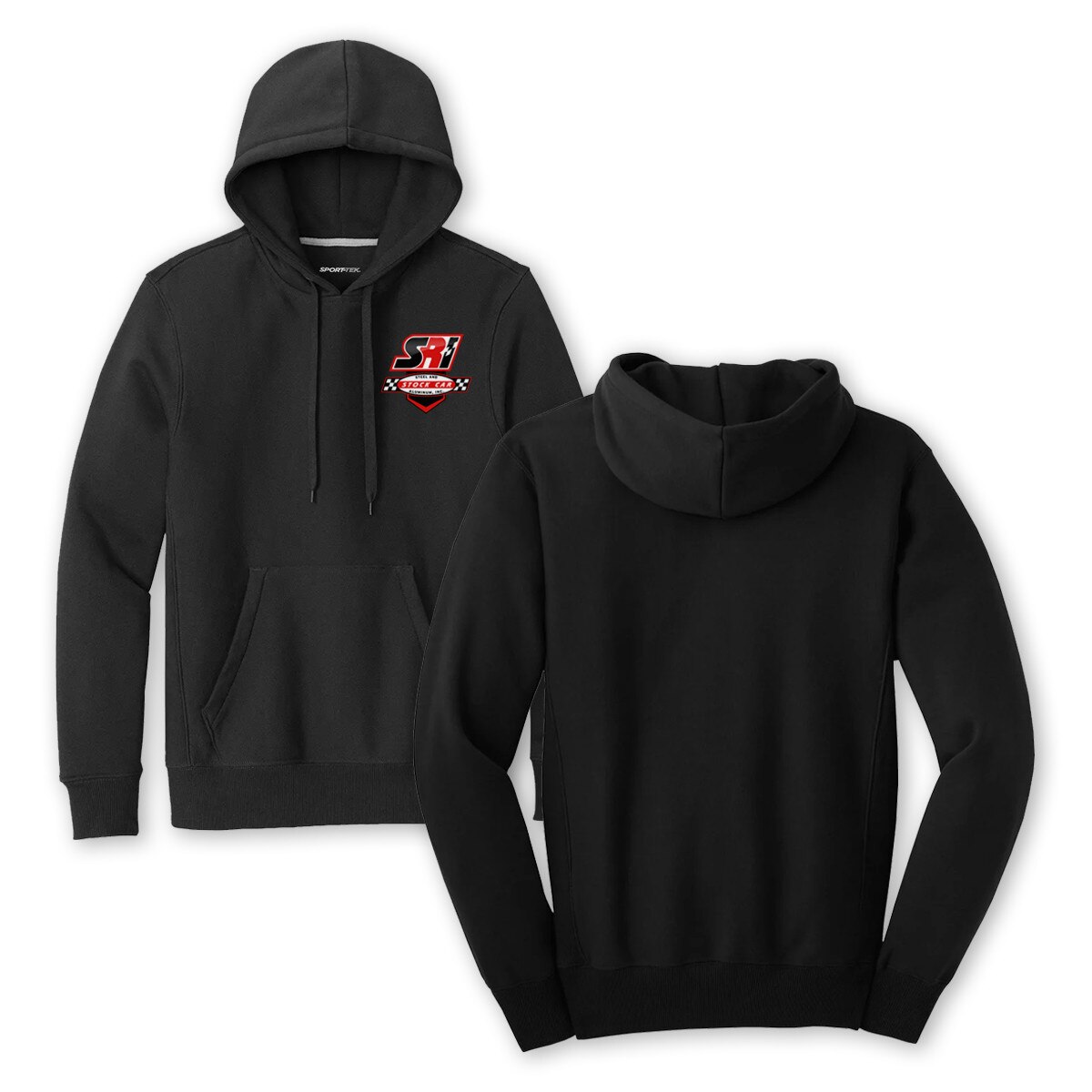 Hoodie SRI Stock Car Steel Double Logo Black Large