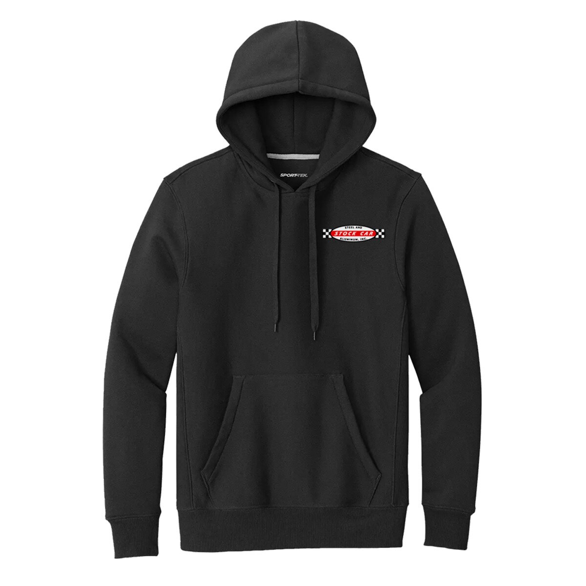 Hoodie Stock Car Steel Logo Black Large