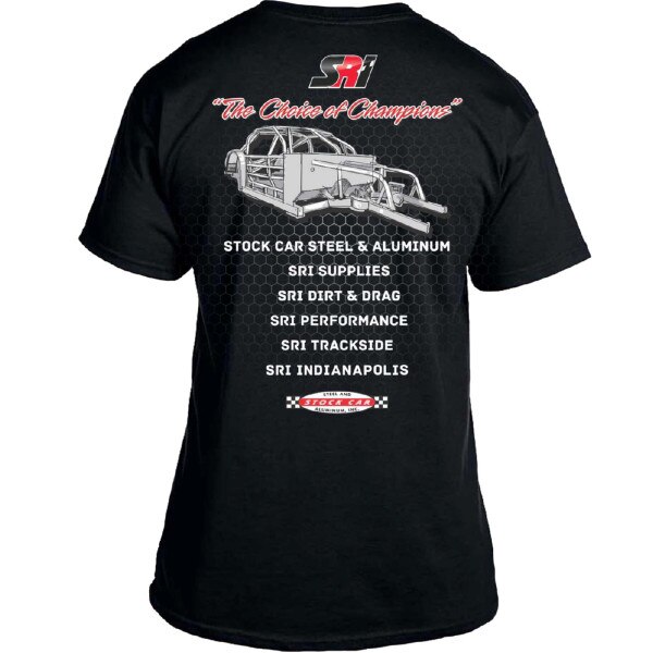 T-Shirt SRI Stock Car Steel Classic Design Black X-Large