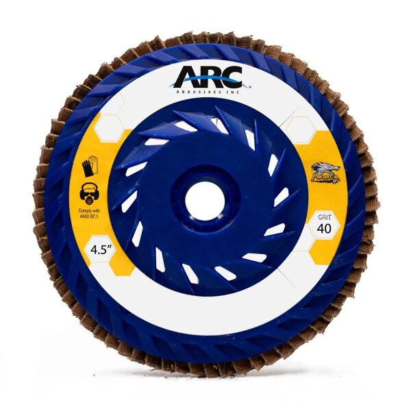 ARC Predator Flap Disc, Type 27, Predator Series, Nylon Plate, Ceramic ...