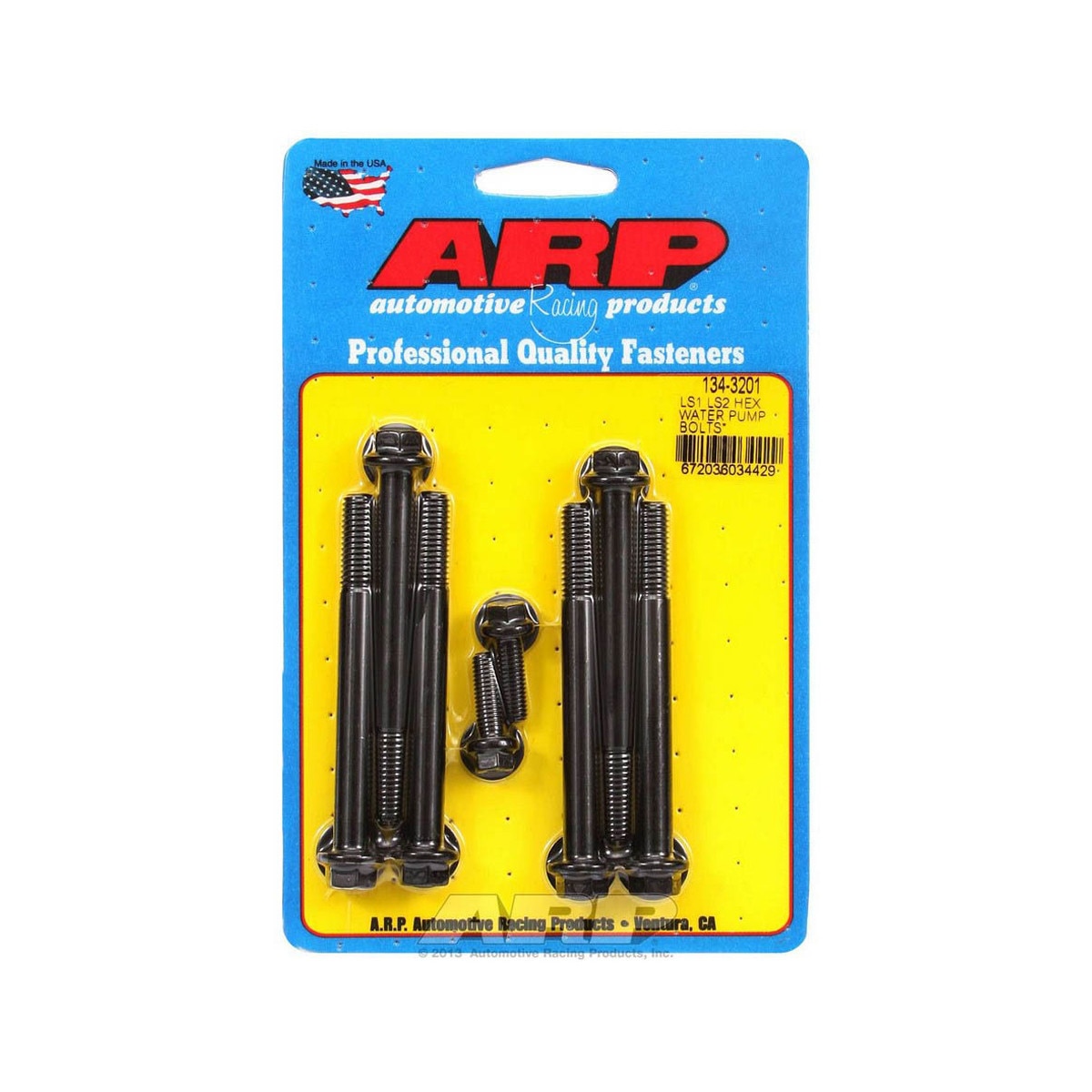 ARP Water Pump and Thermostat Bolt Kit Hex Head Chromoly Black Oxide LS1 LS2