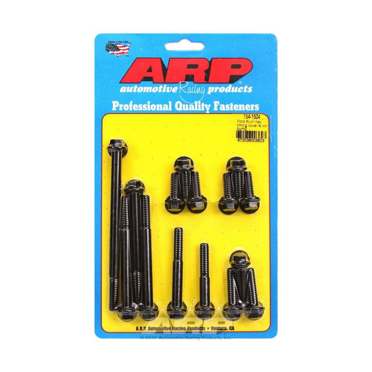 ARP Timing Cover Water Pump Bolt Kit Hex Head Chromoly Black Oxide Ford 289-302