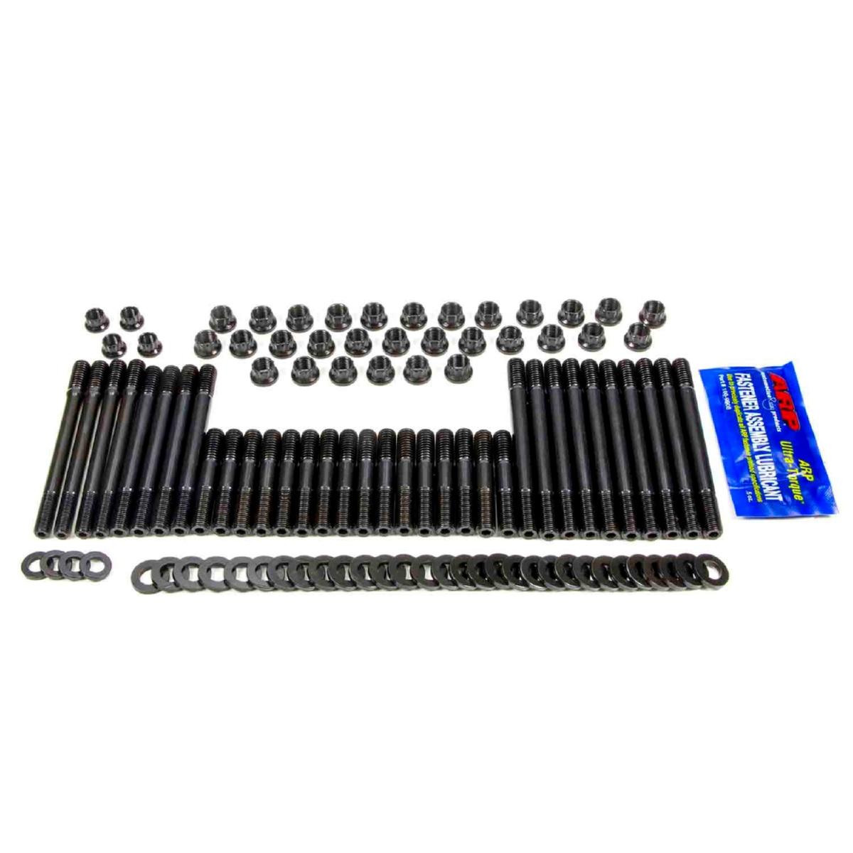 ARP Cylinder Head Stud Kit, 12Point Nuts, Chromoly, Black Oxide, Small