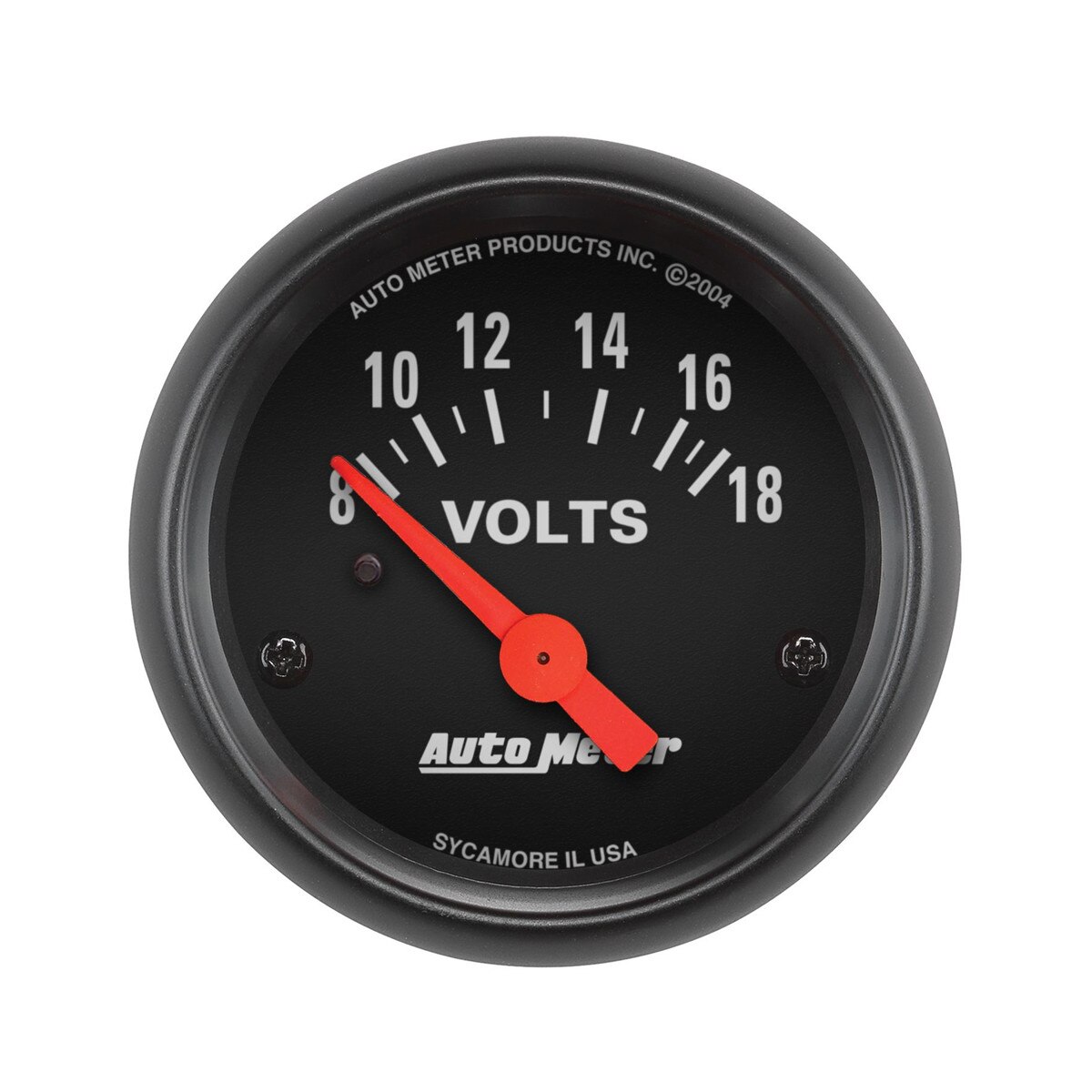 Autometer Gauge Voltmeter Z-Series 8-18 Volts 2-1/16in Electric Black Face Black Bezel