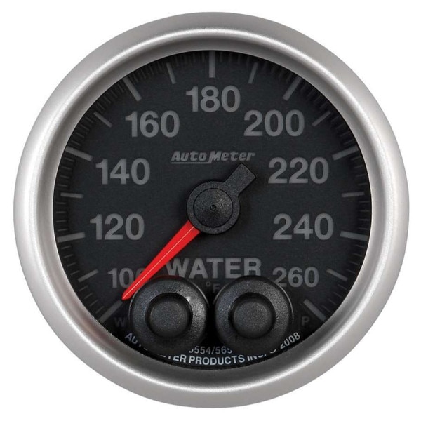 Autometer Carbon Fiber 52mm 100-250 Deg F Electronic Water Temp Gauge