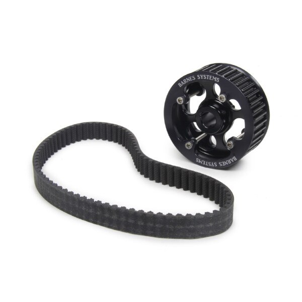 Barnes Oil Pump Pulley Kit HTD 40-Tooth 1.500in Wide 5/8in Shaft Aluminum Black Belt Included