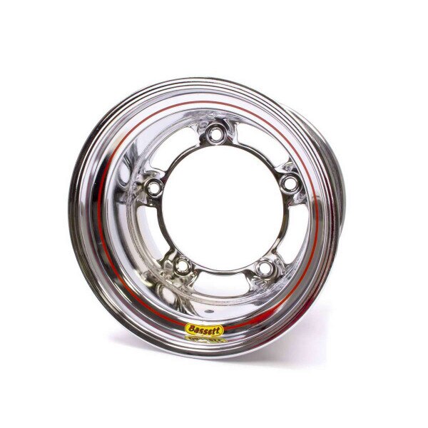 Bassett Wheel Non-Beadlock 15x10 4.000in Backspace Wide-5 Bolt Pattern Steel Chrome Armor Edge