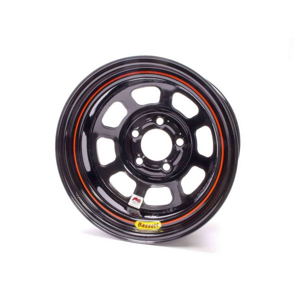 Bassett Wheel Non-Beadlock 15x8 2.000in Backspace 5x4.75 Bolt Pattern Steel Black Eight D-Hole