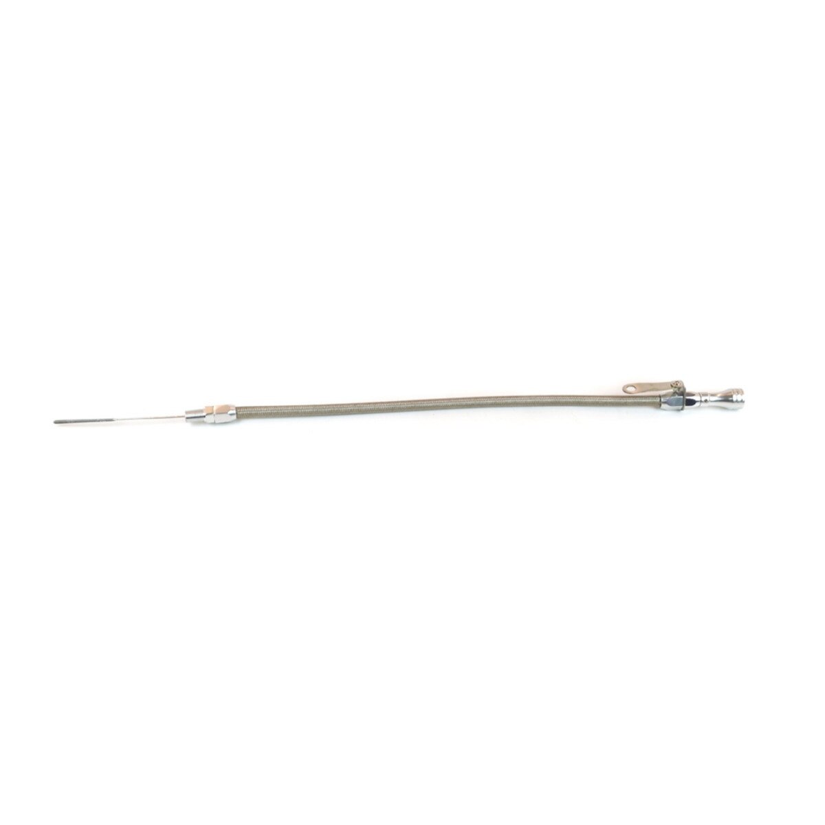 Canton Engine Oil Dipstick Flexible Pan Mount 21 Inch Braided Stainless Chrome 1/4 NPT
