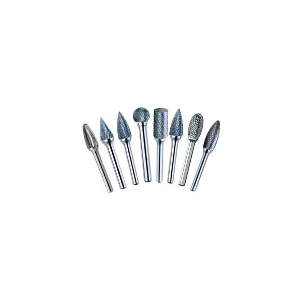 Drill America Solid Carbide Bur Set, 8 Piece Set (SA1, SC1, SD1, SE1, SF1, SG1, SM2, & SN1 Burs Included)