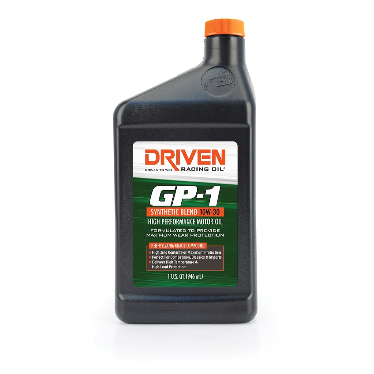 Driven Motor Oil, GP-1 Series, Synthetic Blend, 10W30, 1 Quart