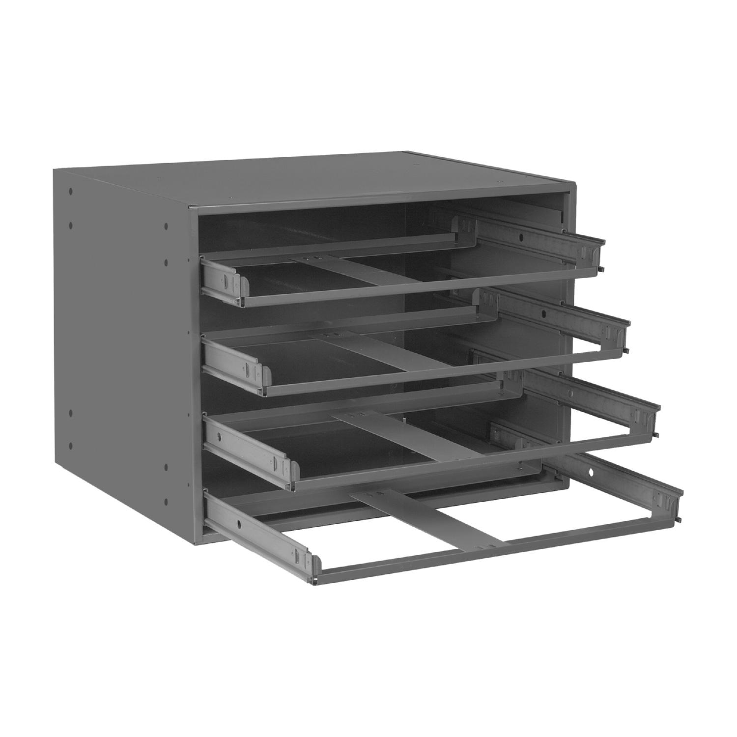 Standard Slide Rack, 4 Drawers, Large, Steel, Gray