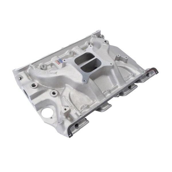 Edelbrock Intake Manifold, Performer, Square Bore, Dual Plane, Aluminum, Natural, Ford FE-Series