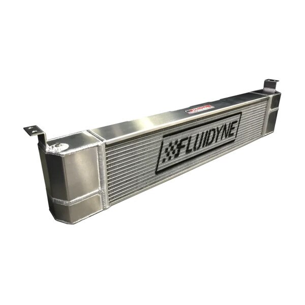 Fluidyne heat exchanger and fan combo, triple pass 5-row, 6x29, fits 2009-15 Cadillac CTS-V.