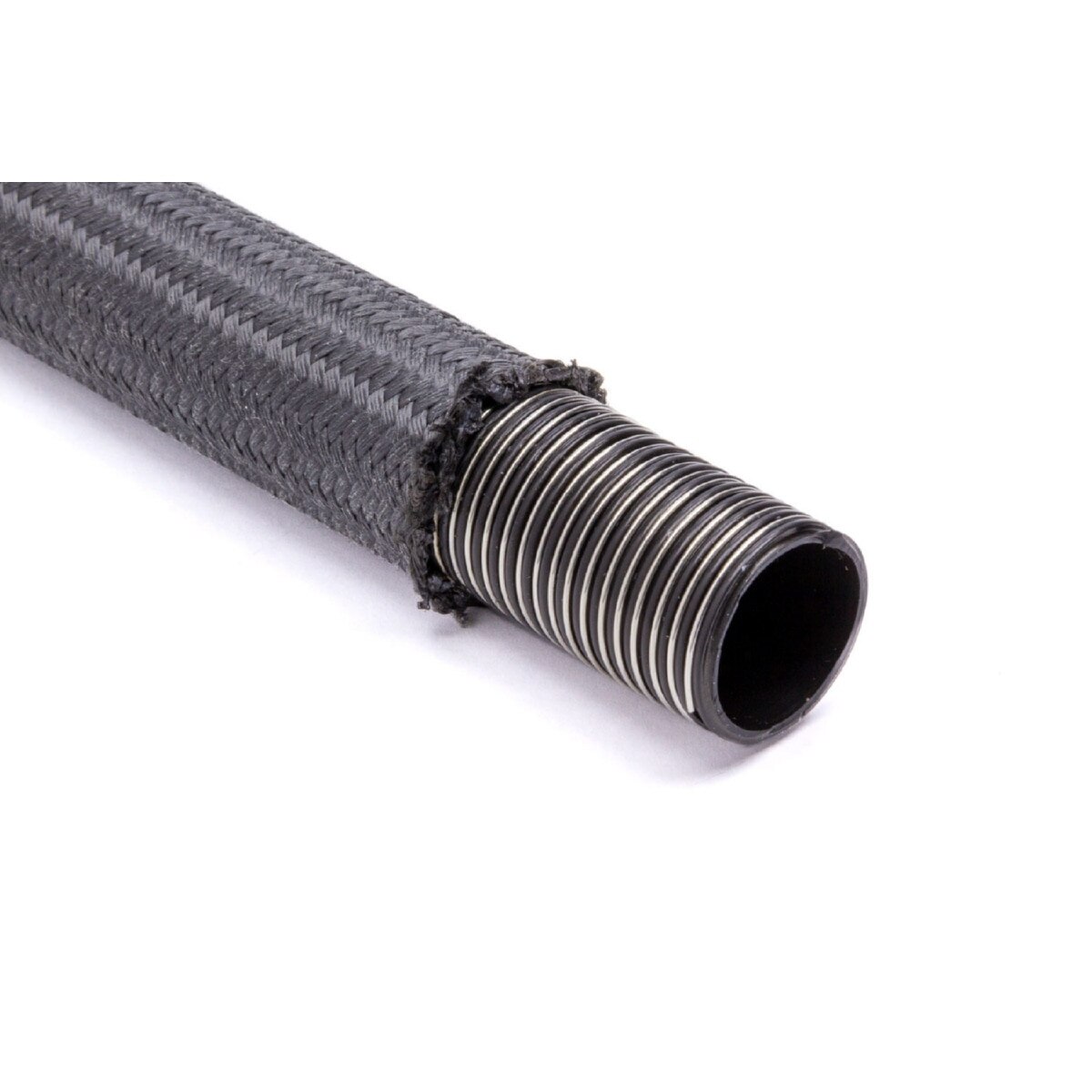 Fragola Race-Rite Pro Hose, PTFE Wire Reinforced, Braided Fire Retardant Fabric, Black, #6 AN, Sold Per Foot