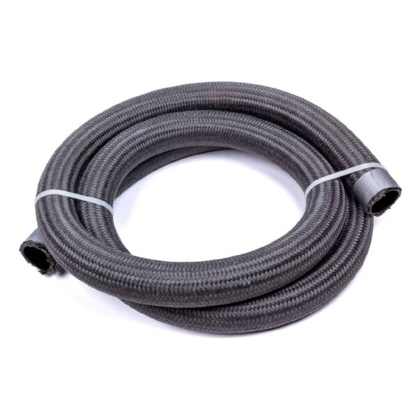 Fragola Race-Rite Pro Hose, PTFE Wire Reinforced, Braided Fire Retardant Fabric, Black, #16 AN, 3 Foot Length