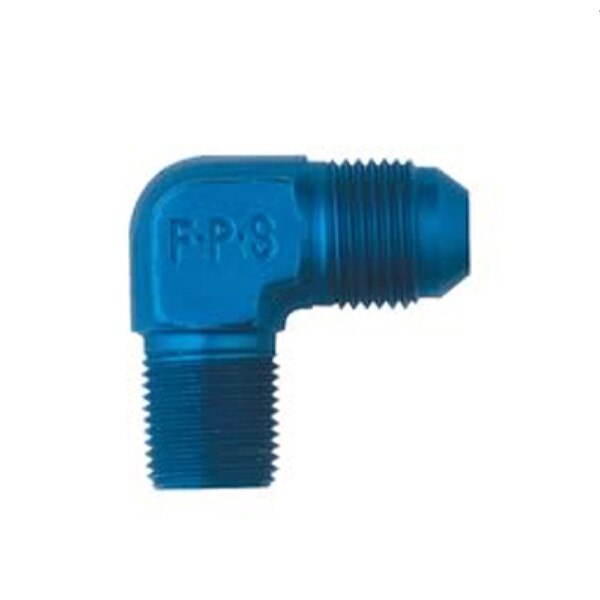 Fragola -8AN 90 Degree Hose End Fitting - 3/8" NPT, One-Piece Street Hose Fitting
