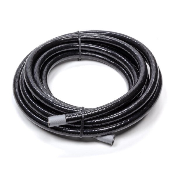 Fragola Hose, 6000 Series, Braided Stainless, PTFE, Black Covering, #10 AN, 3' Length
