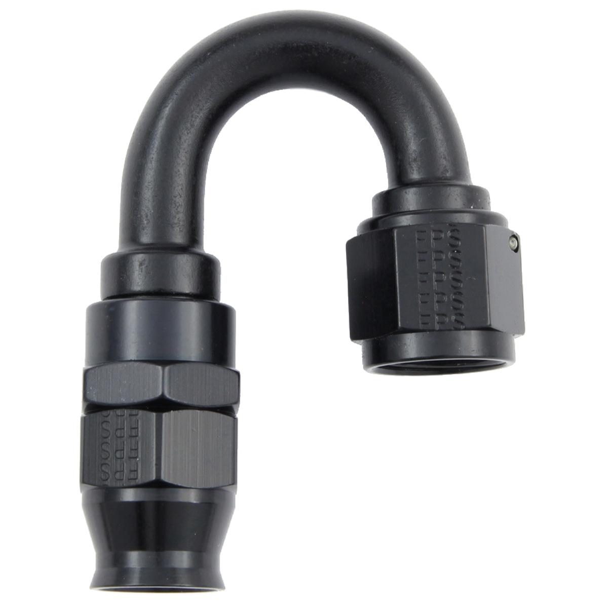 Fragola 680108-BL -8 AN PTFE Straight Swivel Hose End – Real Street Series, Black Anodized Aluminum