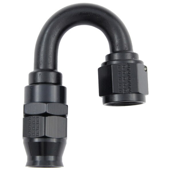 Fragola -12AN x 180 Degree Power Flow Hose End - Black main image 1