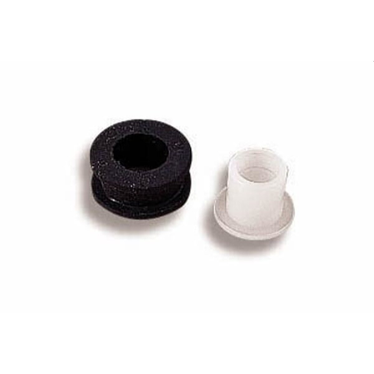 Holley Throttle Linkage Bushing Kit, 2 Piece, 0.500" Mounting Diameter, Nylon, Black/White