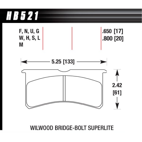 Wilwood Brake Pads - B Type S/L 4