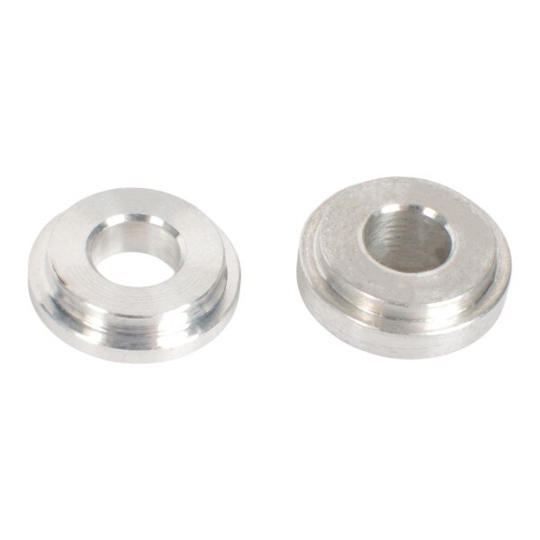 Joes Racing Carburetor Linkage Bushings, 0.500" OD, 0.250" ID, Aluminum, Natural, Pair