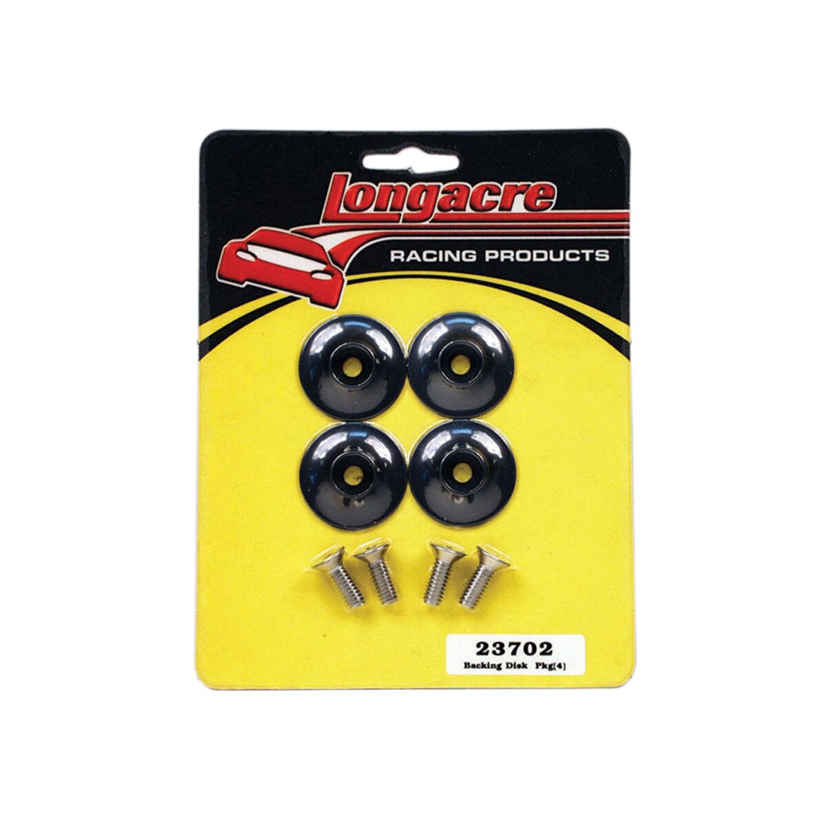Longacre Spoiler Support Washer, Billet Aluminum, Black, Set of 4