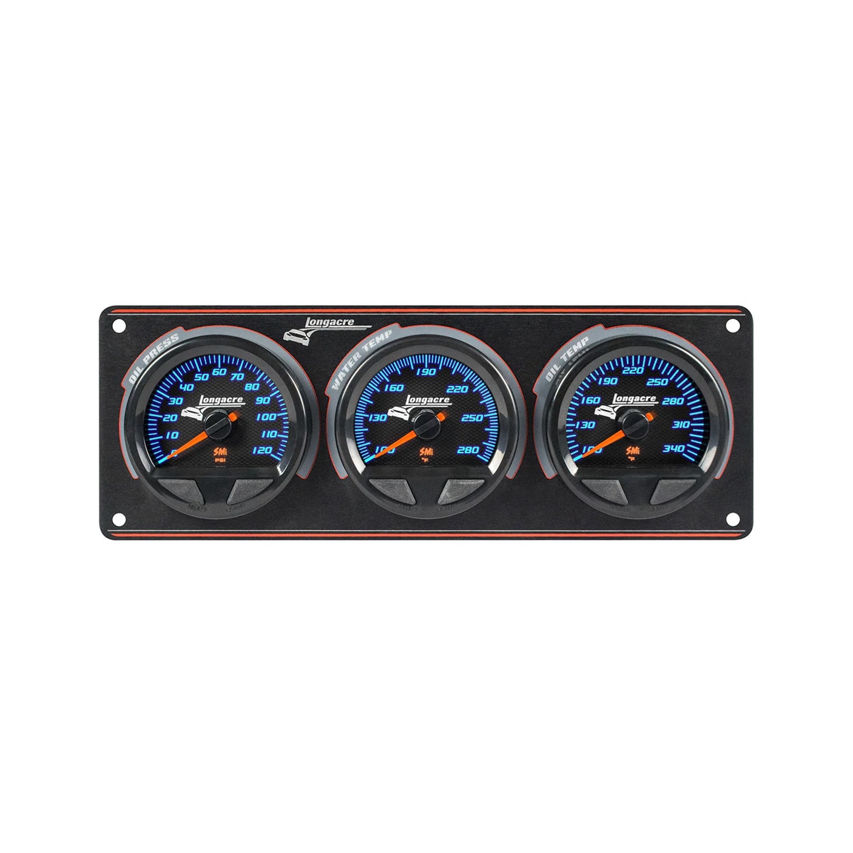 Longacre Gauge Panel Assembly Kit, Elite Waterproof SMI, Analog, Black Face (OP - OT - WT)