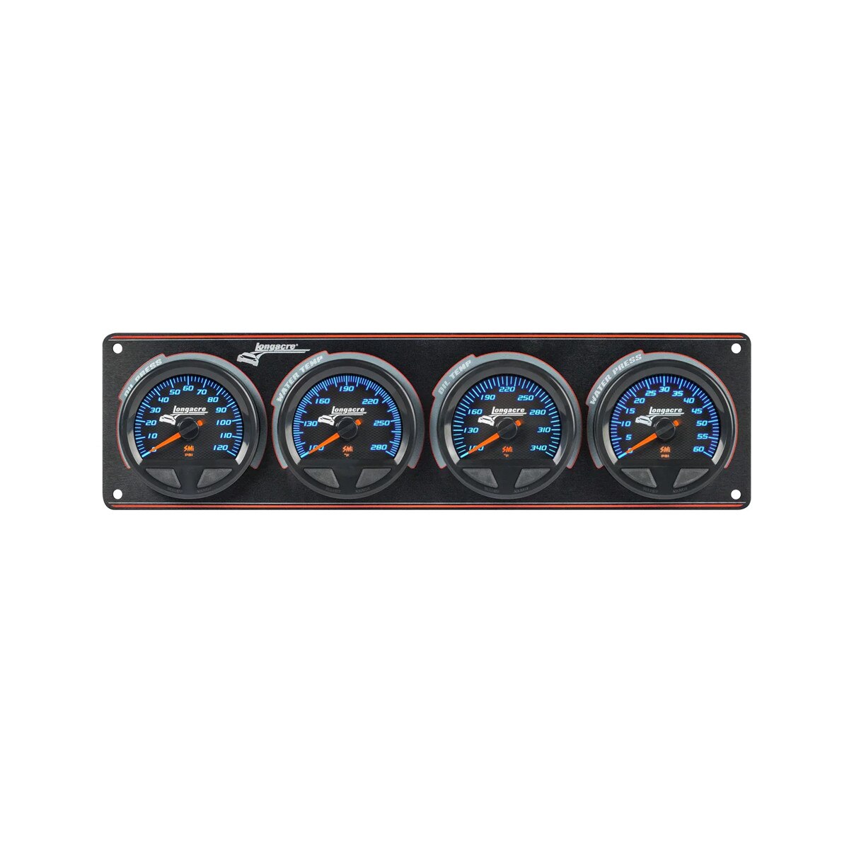 Longacre Gauge Panel Assembly Kit, Elite Waterproof SMI, Analog, Black Face (OP - OT - WT - WP)