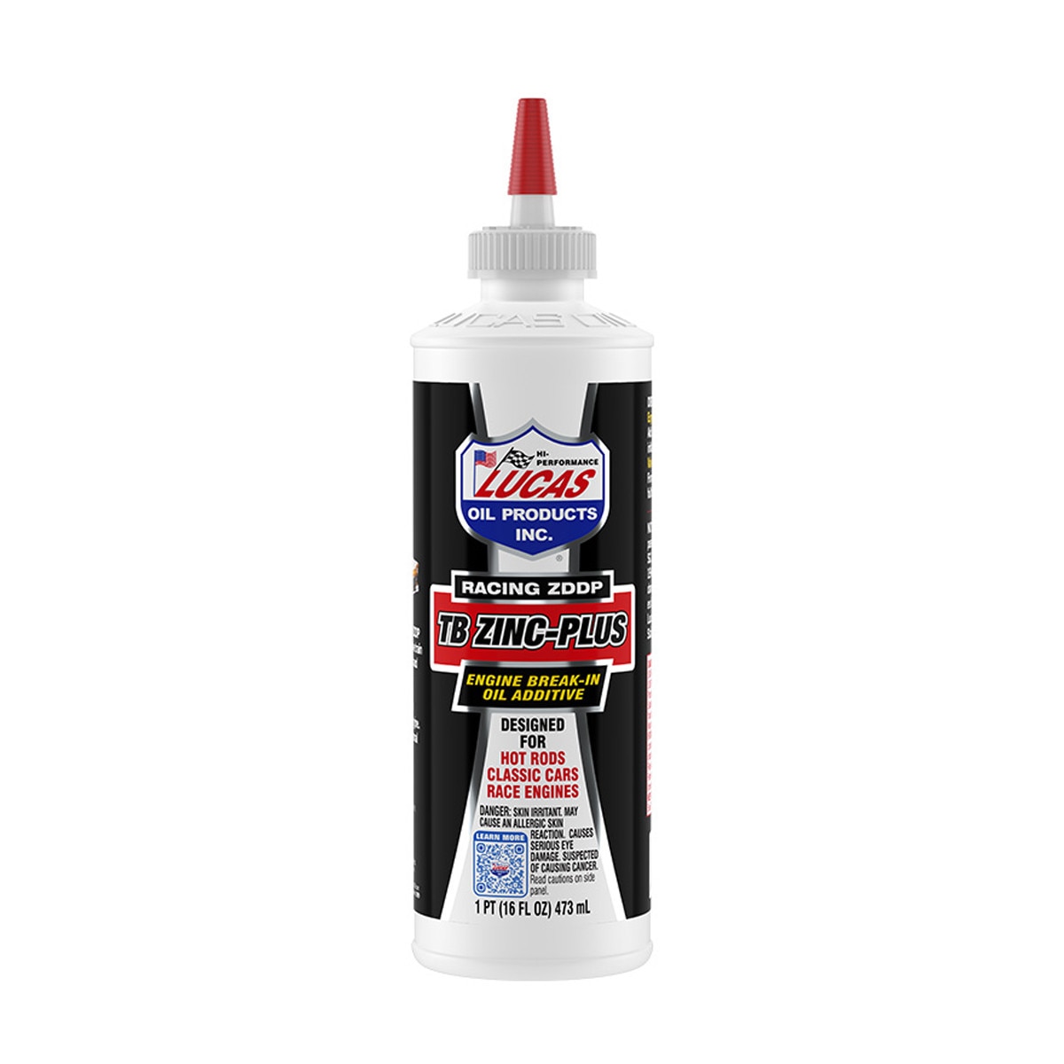 Lucas Motor Oil Additive, Engine Break-In, ZDDP, 16 oz. Bottle