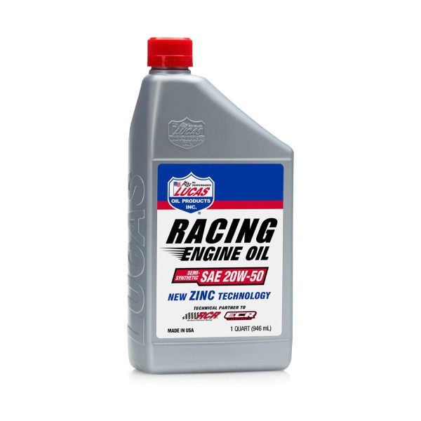 Lucas Motor Oil, Racing Only, Semi-Synthetic, 20W50, 1 Quart
