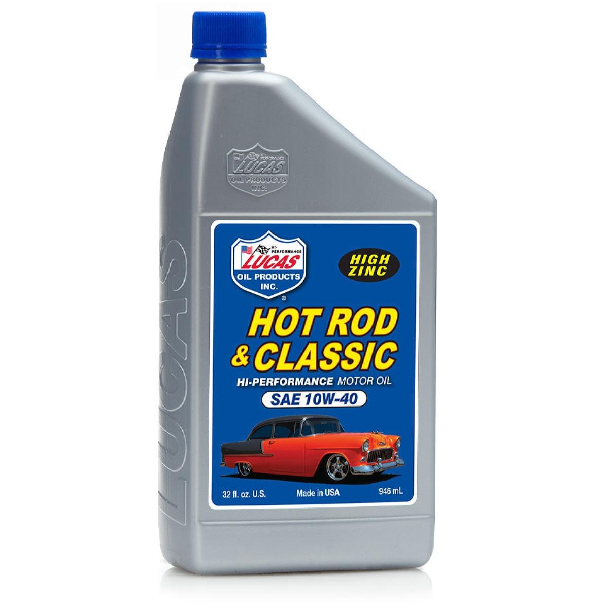 Lucas Oil Motor Oil, Hot Rod & Classic Car, 10W40, 1 Quart