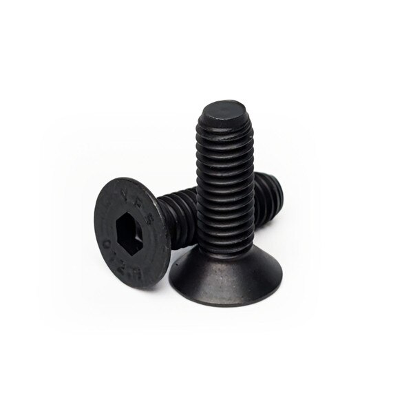 Flat Head Socket Cap Screw (FHCS), M6 x 1.00 Thread, 15mm Length, Grade ...