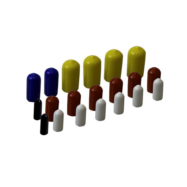 Moroso Vacuum Line Cap Kit, Assorted Sizes, Assorted Colors, Rubber