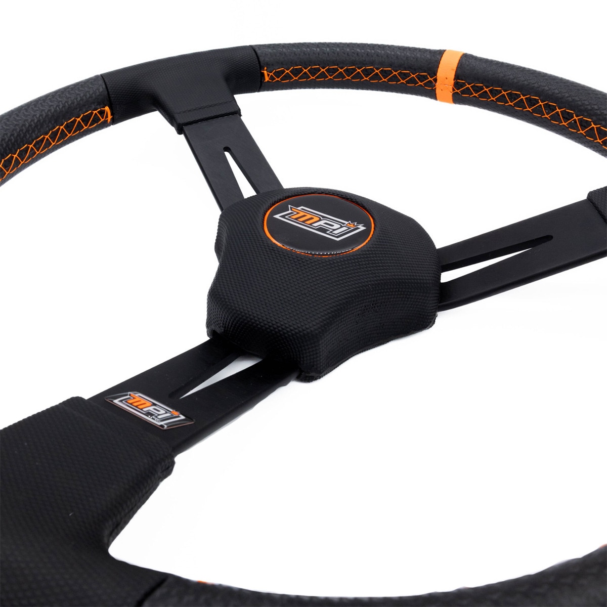 MPI 15in Dished Dirt Friendly Aluminum Steering Wheel, replaces DM-15-A, with Centerpiece
