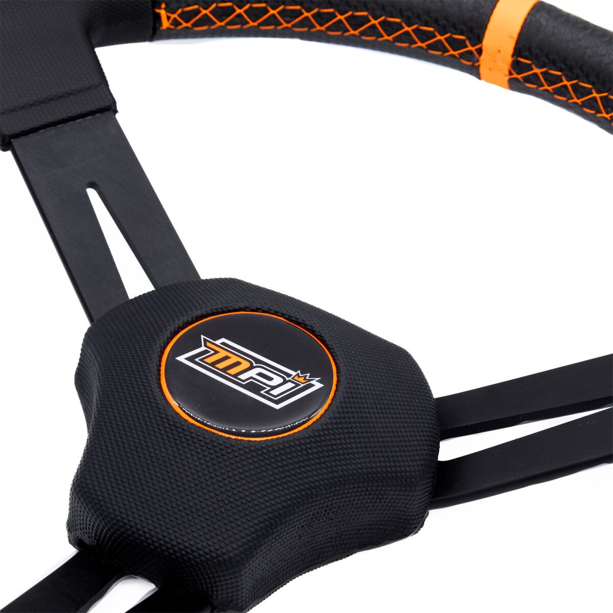 MPI 15in Dished Dirt Friendly Aluminum Steering Wheel, replaces DM-15-A, with Centerpiece