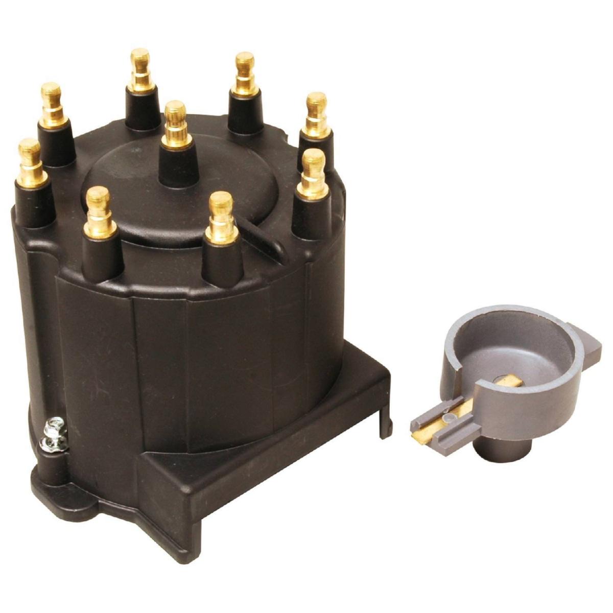 MSD Ignition Distributor Cap & Rotor Kit, Street Fire Series, HEI Style, Brass Terminals, Screw
