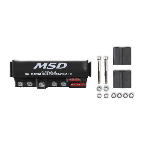 MSD Relay Switch Kit, High-Current, Solid-State, 4 Channels, 35 Amps ...