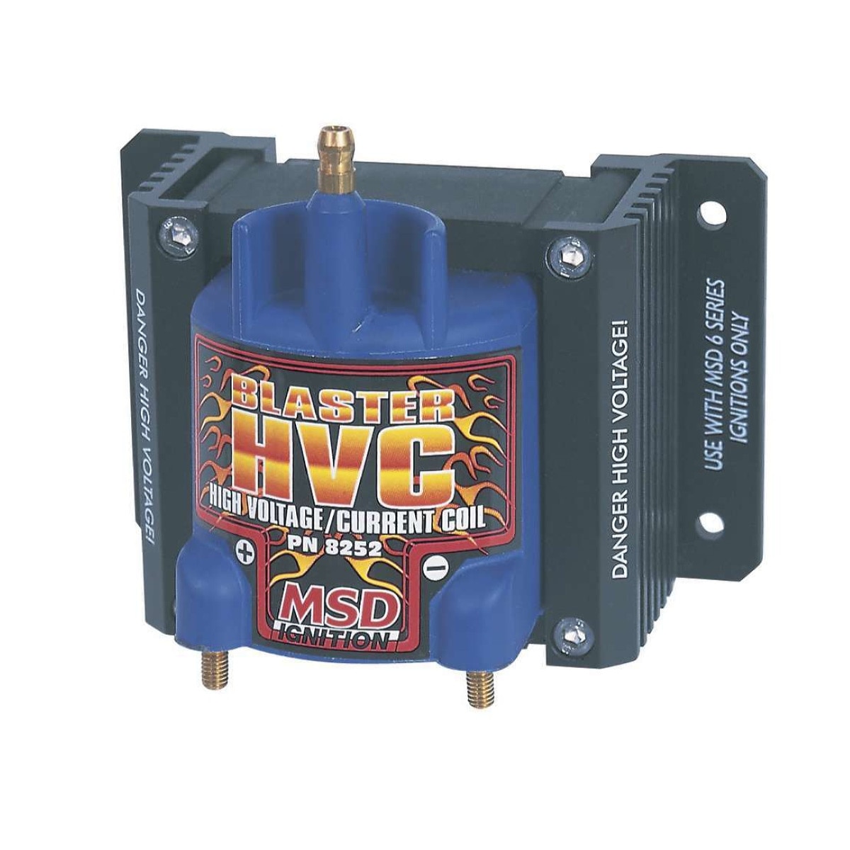 MSD Ignition Coil, Blaster HVC, E-Core, 0.020 ohm, Male HEI, 42000V, Blue