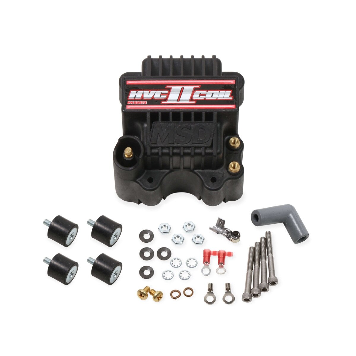 MSD Ignition Coil, HVC II, U-Core, 0.016 ohm, 45000 V, Black (7 Series Ignitions)