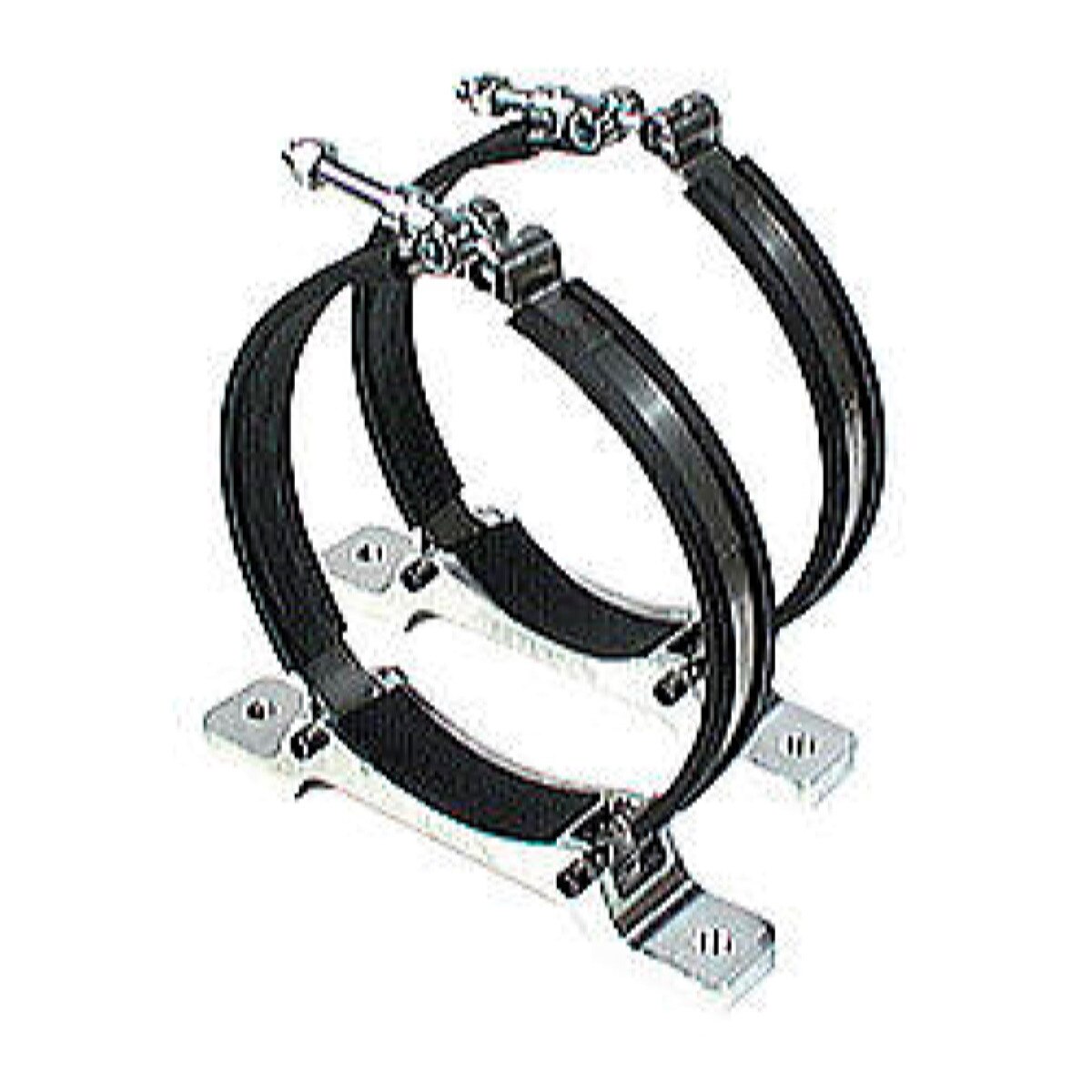 Peterson Oil Tank Brackets Flat Mount Aluminum Stainless Pair for 9 Inch Tanks