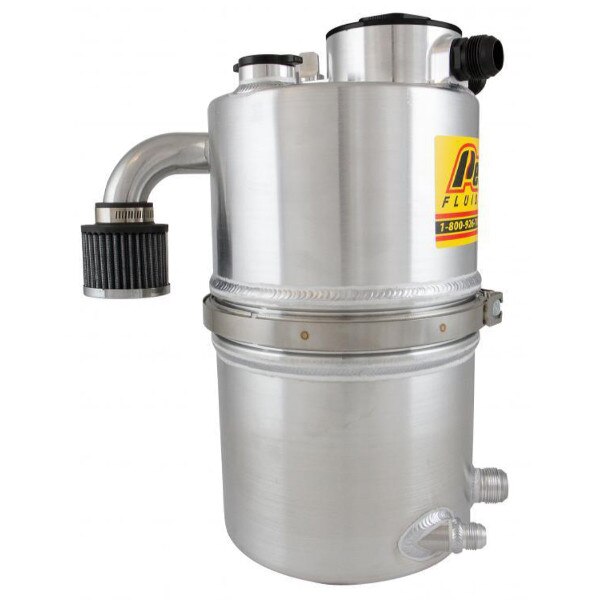 Peterson Dry Sump Oil Tank 16 Quart 9 Dia 19.875 Tall 16AN Inlet Outlet w Filter Aluminum