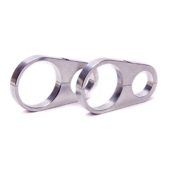 Peterson Oil Filter Mount Clamp-On 1.5 Tube Aluminum Natural Pair for 2.5 OD Filters