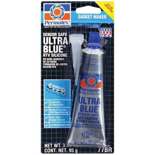 Permatex Rtv Azul Permatex Silicone Sealant, Ultra Blue RTV, 3.00 oz. Tube (Sensor Safe)